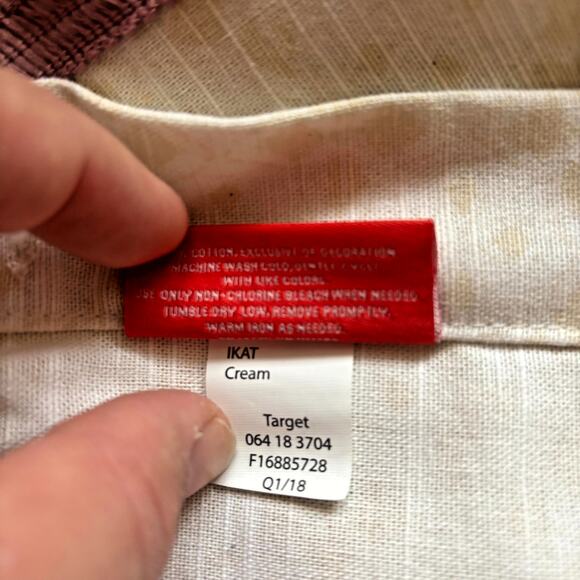 Target Ikat Cream Tassel Boho Fabric Shower Curtain – Coral & Beige – 72×72 – Ne - Picture 3 of 4